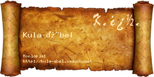 Kula Ábel névjegykártya