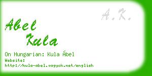 abel kula business card